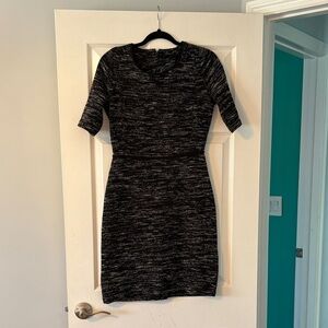 Banana Republic Black Marled Knit Midi Dress